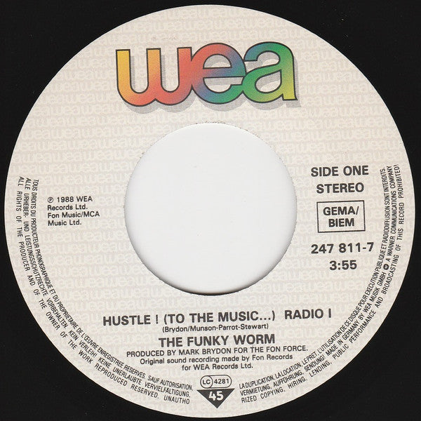 Funky Worm : Hustle! (To The Music...) (7")