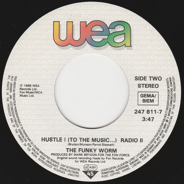 Funky Worm : Hustle! (To The Music...) (7")