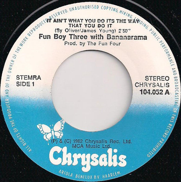 Fun Boy Three With Bananarama : It Aint What You Do.... (7", Single)