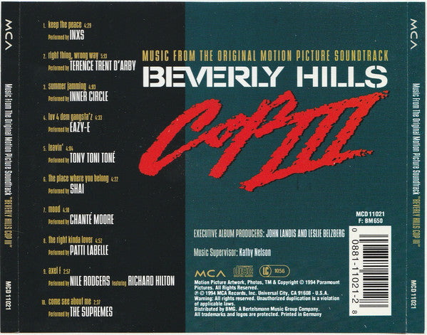 Various : Beverly Hills Cop III (Original Motion Picture Soundtrack) (CD, Album)