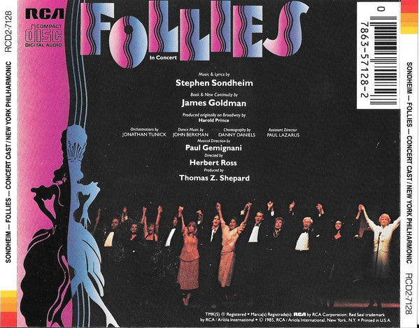 Stephen Sondheim - Licia Albanese, Carol Burnett, Liz Callaway, Betty Comden, Barbara Cook, Adolph Green, Andre Gregory, George Hearn, Howard McGillin, Erie Mills, Liliane Montevecchi, Phyllis Newman, Mandy Patinkin, Daisy Prince, Lee Remick, Arthur Rubin : Follies In Concert / Stavisky (2xCD, Album, RM)