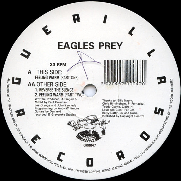Eagles Prey : Feeling Warm / Reverse The Silence (12")