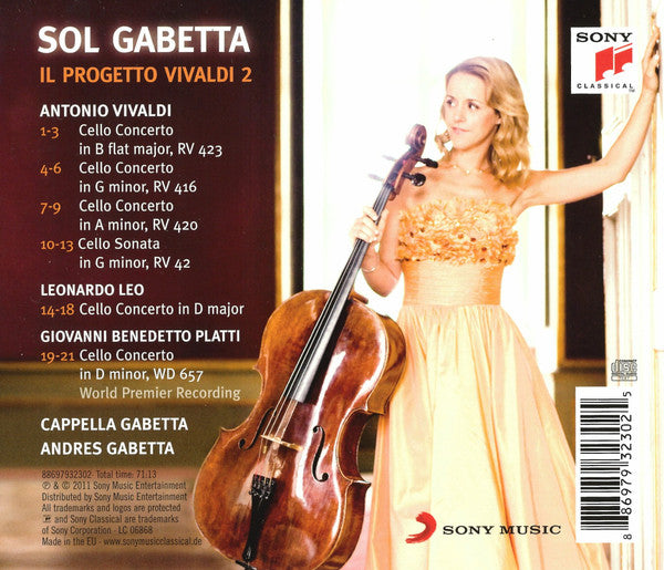 Sol Gabetta, Cappella Gabetta, Andrés Gabetta : Il Progetto Vivaldi 2 (CD, Album, RP)