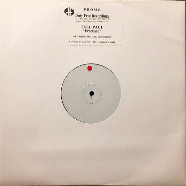 Tall Paul : Freebase (12", Promo, W/Lbl)