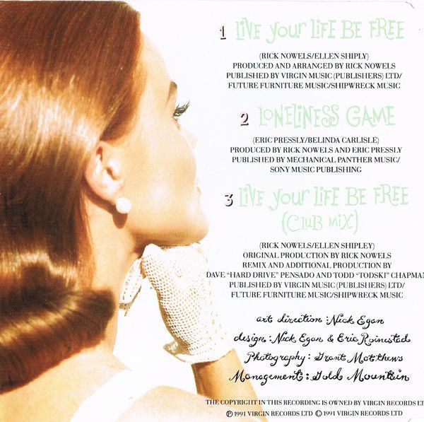 Belinda Carlisle : Live Your Life Be Free (CD, Single)