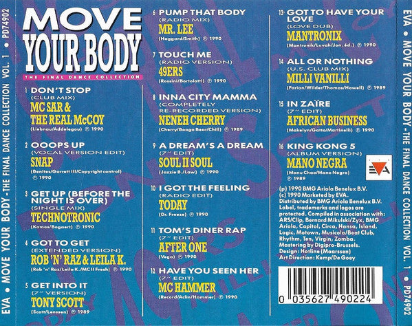 Various : Move Your Body - The Final Dance Collection Vol. 1 (CD, Comp)