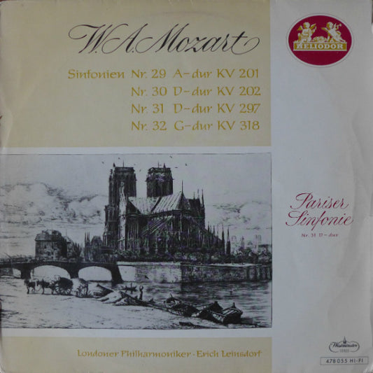 Wolfgang Amadeus Mozart - Philharmonic Symphony Of London, Erich Leinsdorf : Pariser Sinfonie (LP)