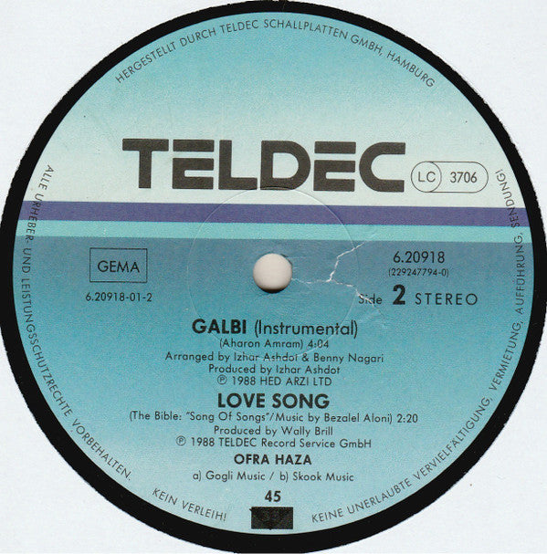 Ofra Haza : Galbi (The Sehoog Mix) (12")