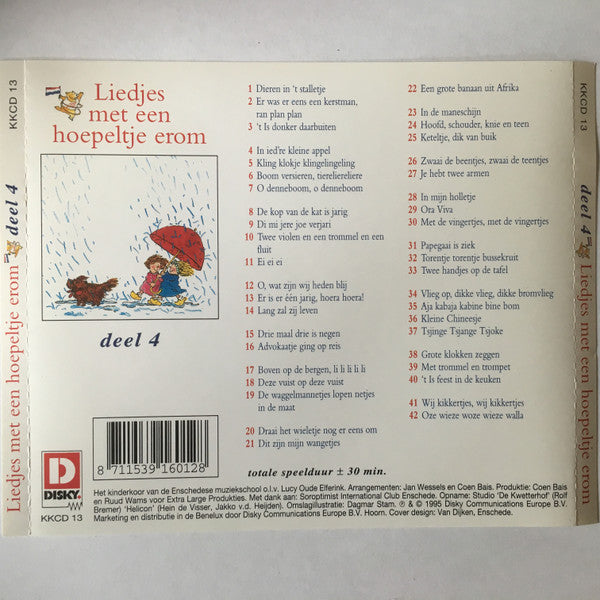 Het Kinderkoor Van De Enschedese Muziekschool O.l.v. Lucy Oude Elferink : Liedjes Met Een Hoepeltje Erom Deel 4 (CD, Comp)