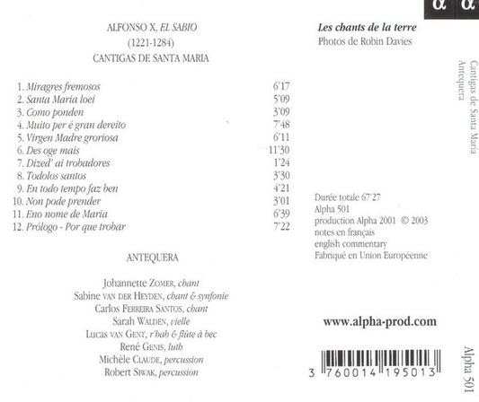 Alfonso X El Sabio - Johannette Zomer, Ensemble Antequera : Cantigas De Santa Maria (Eno Nome De Maria) (CD)