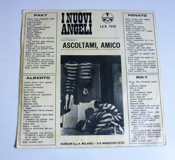 I Nuovi Angeli : Guardami Negli Occhi  (7")