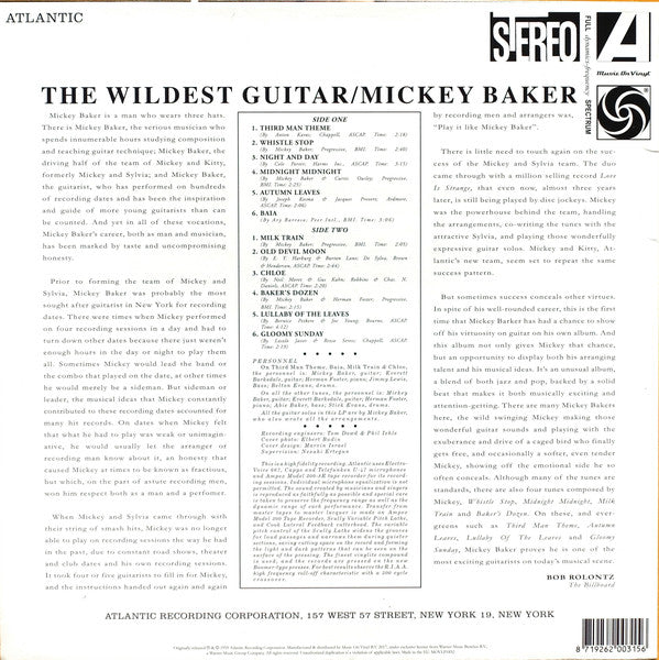 Mickey Baker : The Wildest Guitar (LP, Album, RE)