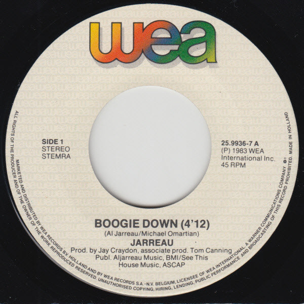 Al Jarreau : Boogie Down (7")