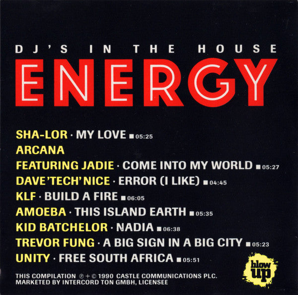Various : Energy - DJ's In The House (CD, Comp)