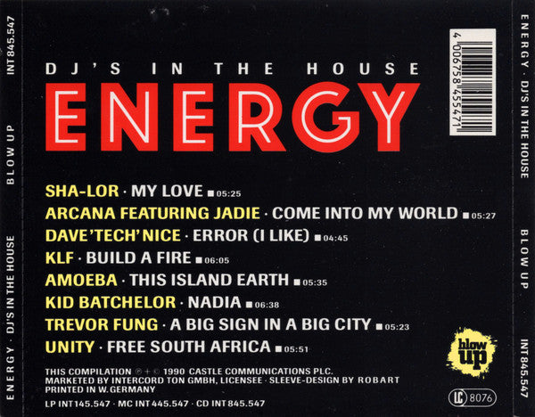 Various : Energy - DJ's In The House (CD, Comp)
