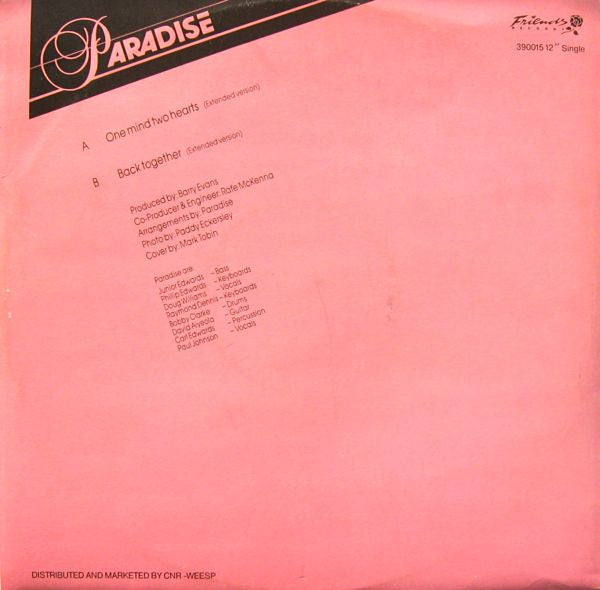 Paradise (2) : One Mind Two Hearts (Extended Version) (12", EP, Single)