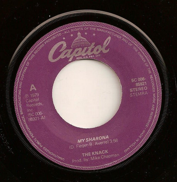The Knack (3) : My Sharona (7", Single)