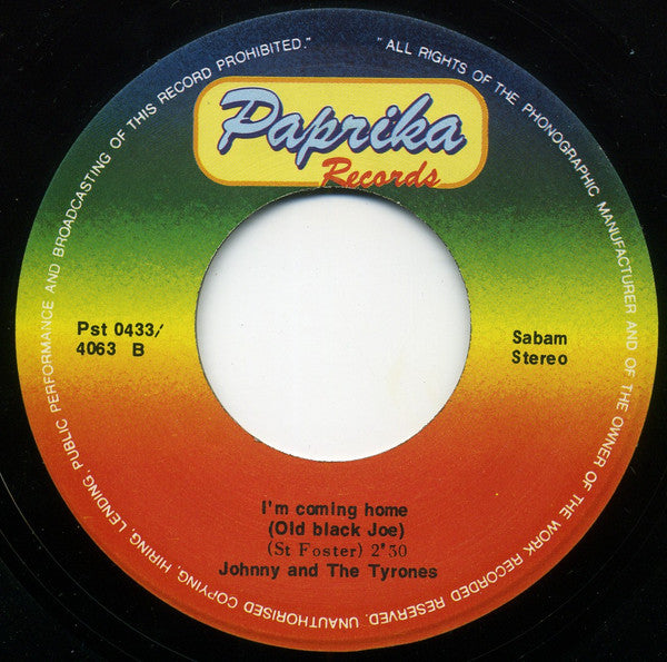 Johnny Tyrone : I Ain't Gonna Be Your Low Down Dog No More (7", Single)