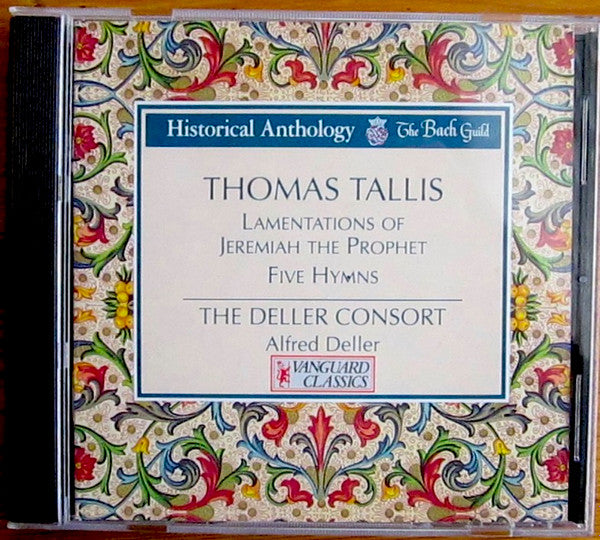 Thomas Tallis, Deller Consort : Lamentations of Jeremiah the Prophet / Five Hymns (CD-ROM, Album, Mono)