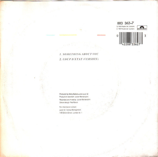 Level 42 : Something About You (7", Single)
