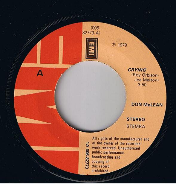 Don McLean : Crying (7", Single)