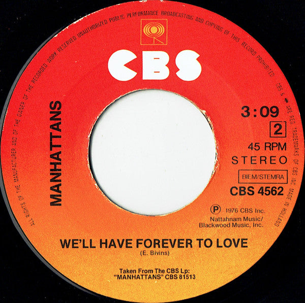 Manhattans : Hurt (7", Single)