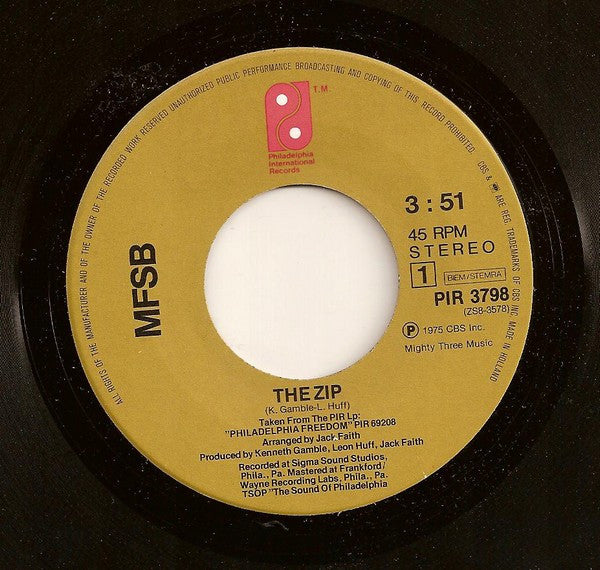 MFSB : The Zip (7", Single)
