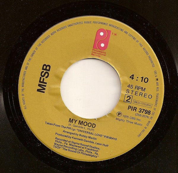 MFSB : The Zip (7", Single)