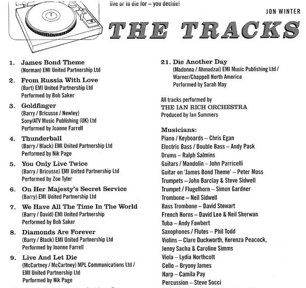 The Ian Rich Orchestra : "Shaken, Not Stirred"  The Essential James Bond Themes (CD, Comp)