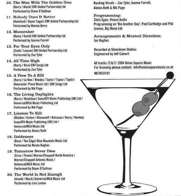 The Ian Rich Orchestra : "Shaken, Not Stirred"  The Essential James Bond Themes (CD, Comp)