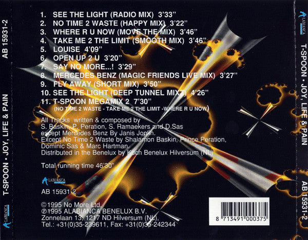 T-Spoon : Joy, Life And Pain (CD, Album, S/Edition)