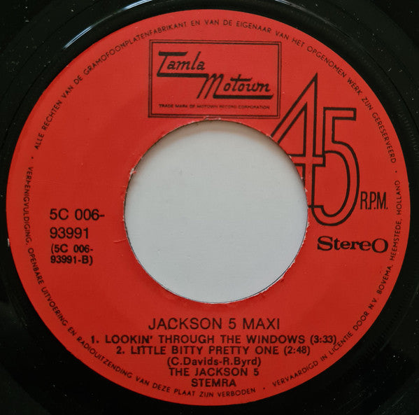 Michael Jackson / The Jackson 5 : Jackson 5 Maxi (7", Maxi, Red)