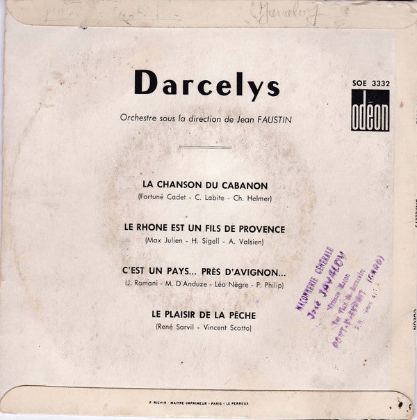 Darcelys : La Chanson Du Cabanon (7", EP)