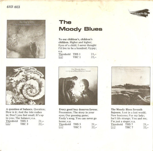 The Moody Blues : I'm Just A Singer (In A Rock And Roll Band) (7", Single)