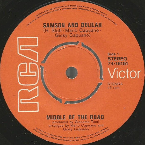 Middle Of The Road : Samson & Delilah (7", Single)