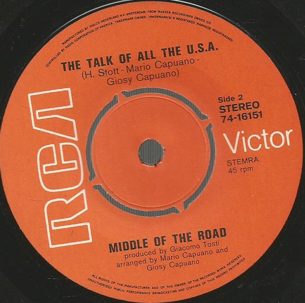 Middle Of The Road : Samson & Delilah (7", Single)