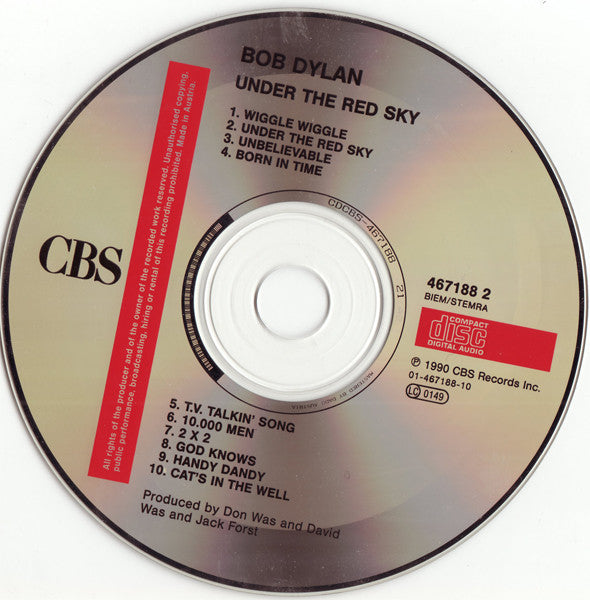 Bob Dylan : Under The Red Sky (CD, Album)