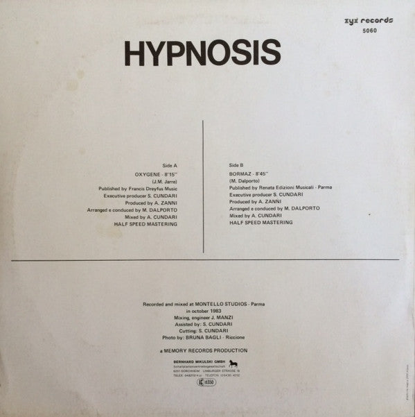 Hipnosis : Oxygene / Bormaz (12")