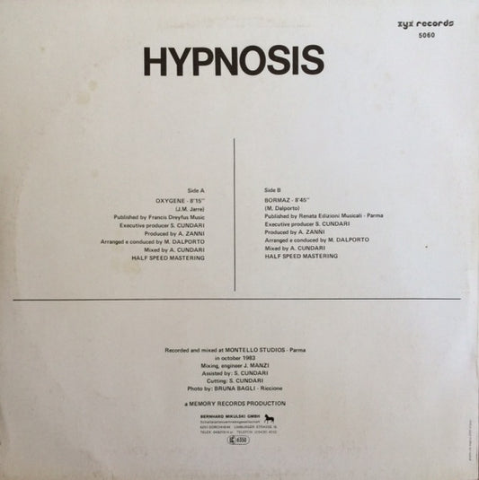 Hipnosis : Oxygene / Bormaz (12")