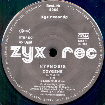 Hipnosis : Oxygene / Bormaz (12")