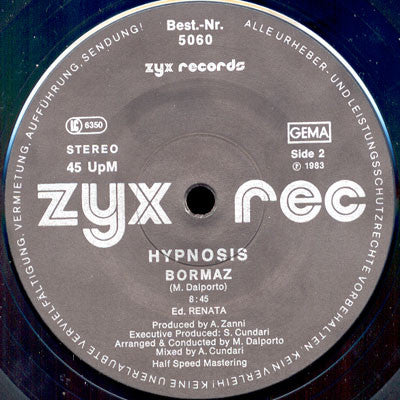 Hipnosis : Oxygene / Bormaz (12")
