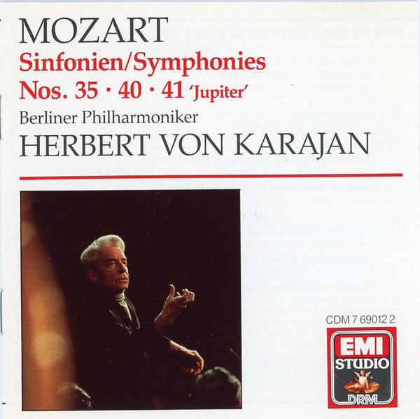 Wolfgang Amadeus Mozart, Berliner Philharmoniker, Herbert von Karajan : Sinfonien/Symphonies Nos. 35, 40, 41 (CD, Comp)