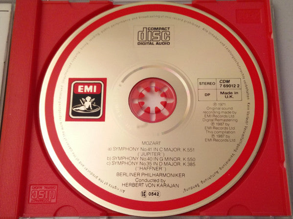 Wolfgang Amadeus Mozart, Berliner Philharmoniker, Herbert von Karajan : Sinfonien/Symphonies Nos. 35, 40, 41 (CD, Comp)
