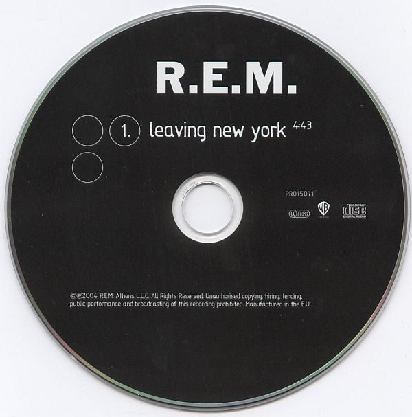 R.E.M. : Leaving New York (CD, Single, Promo)