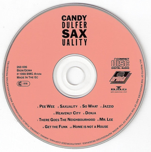 Candy Dulfer : Saxuality (CD, Album, RE)
