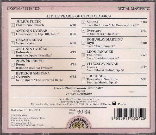 Bedřich Smetana · Antonín Dvořák · Zdeněk Fibich · Josef Suk (2) · Vítězslav Novák · Leoš Janáček · Bohuslav Martinů · Oskar Nedbal · Julius Fučík – The Czech Philharmonic Orchestra, Václav Neumann : Little Pearls Of Czech Classics (CD, RE)