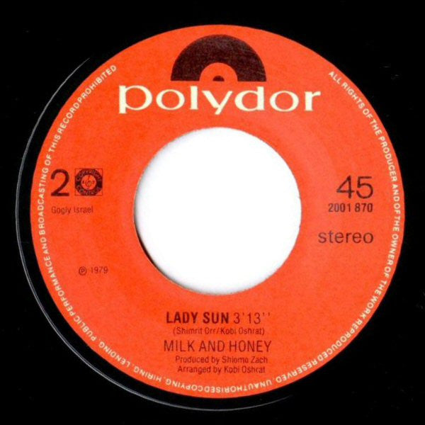 Milk And Honey : Hallelujah (7")