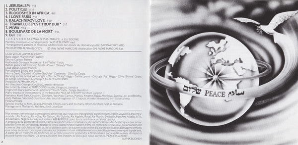 Alpha Blondy And The Wailers : Jerusalem (CD, Album, RE)