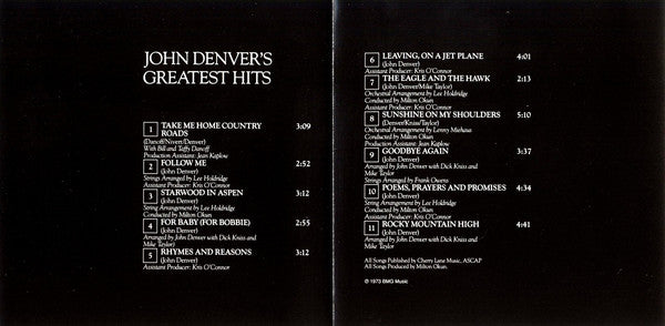 John Denver : John Denver's Greatest Hits (CD, Comp, RE)