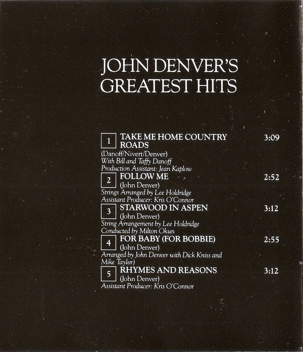John Denver : John Denver's Greatest Hits (CD, Comp, RE)